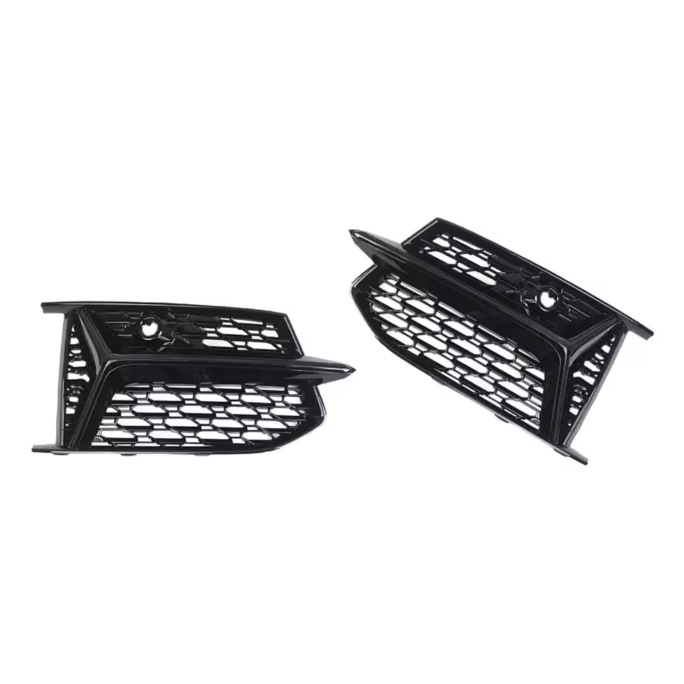 Audi A6 S-Line / S6 C8 Gloss Black Fog Light Grills (2019-2024)