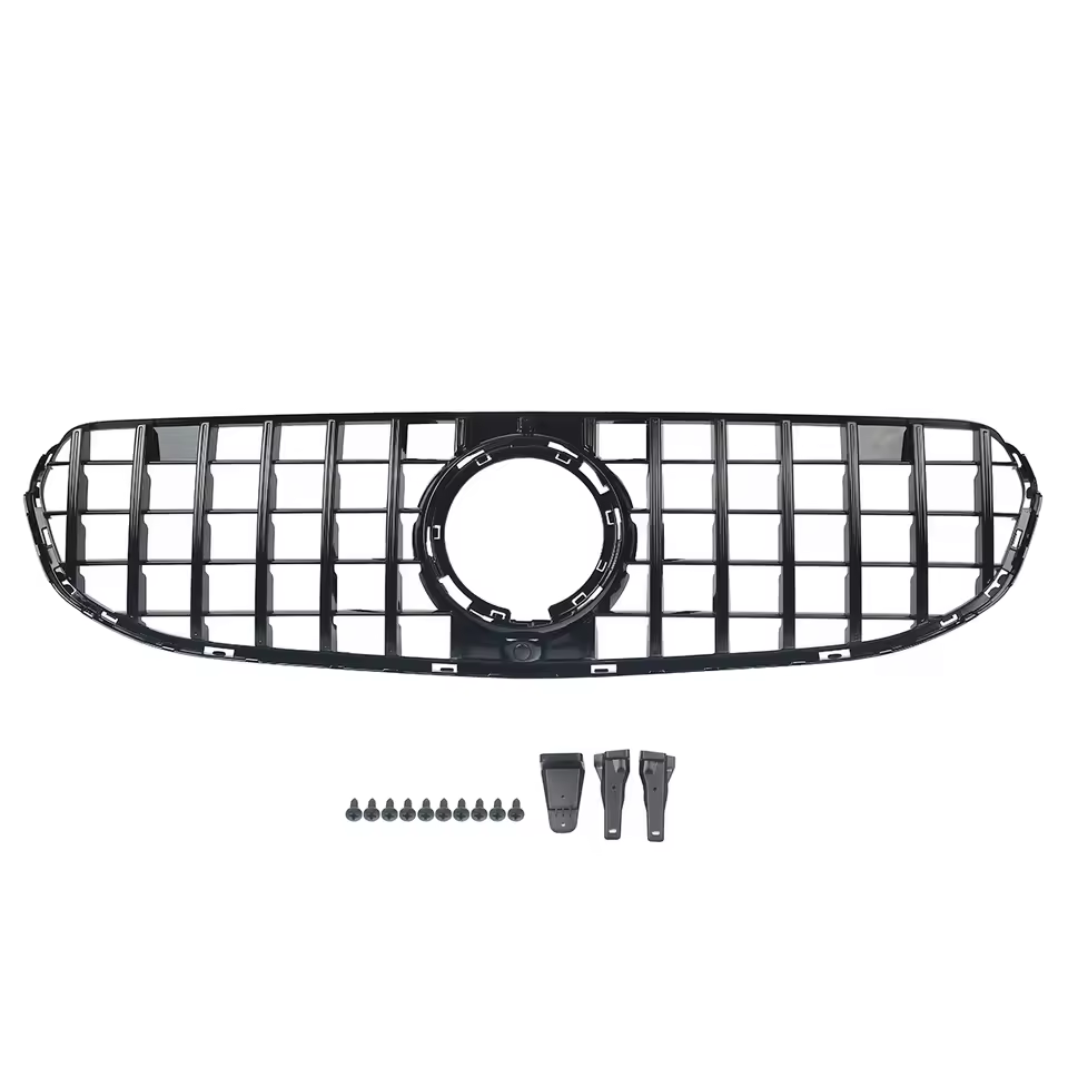 Mercedes GLC X253/C253 Facelift Gloss Black Panamericana GT Style Grill (2019-2022)
