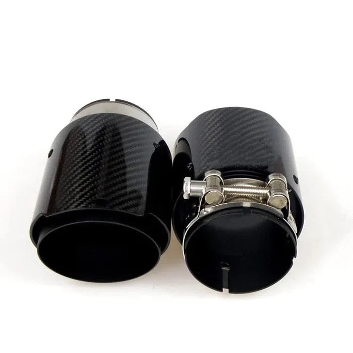 BMW 3 Series 335I/335D (E90/E91/E92/E93) Slash Cut Carbon Exhaust Tips