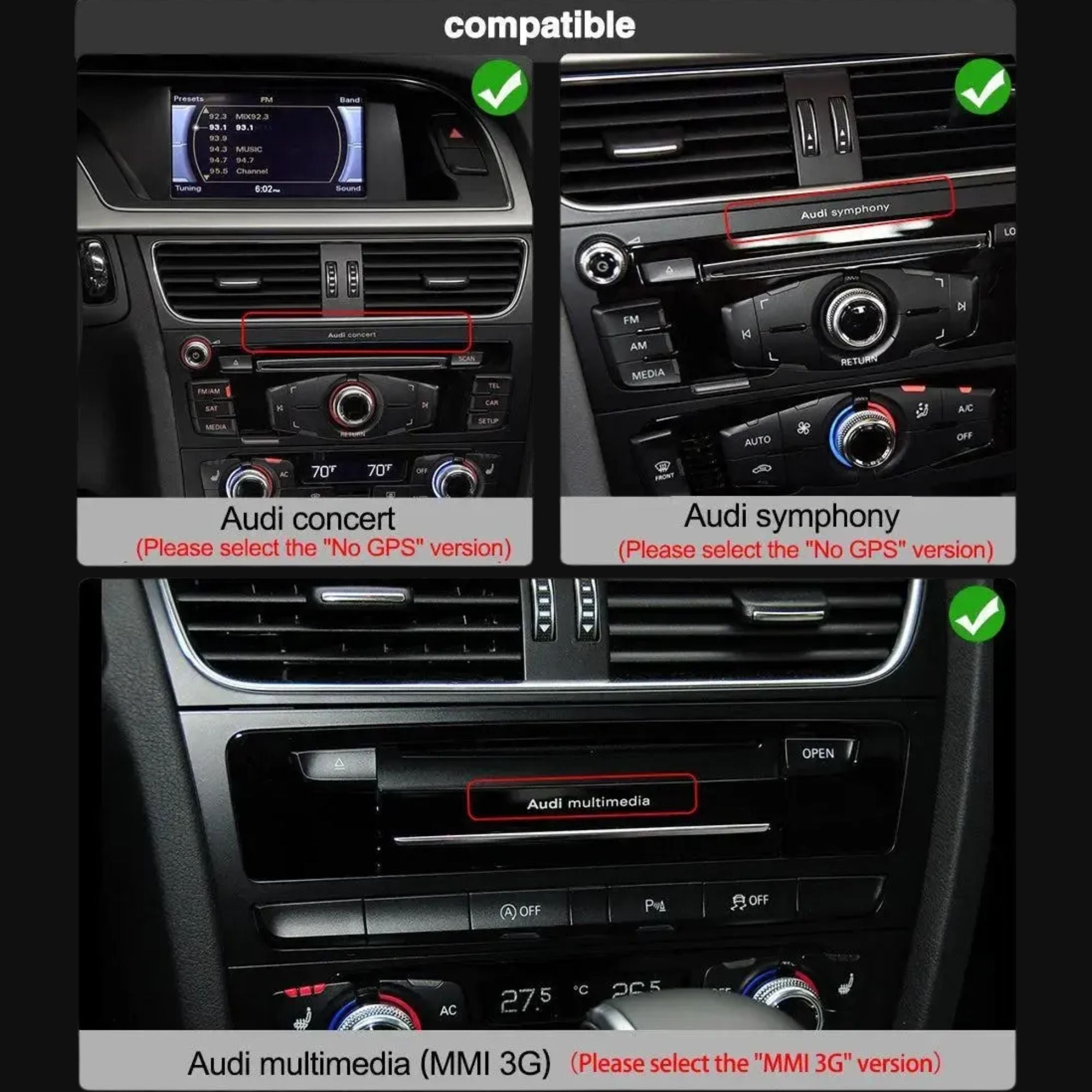 Audi Q5/SQ5 8R | 12.3" Apple CarPlay/Android Auto Touchscreen Display | (2009-2017)