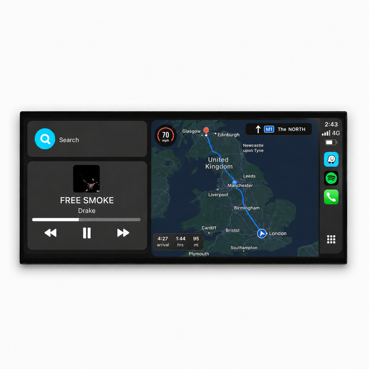 Mercedes GL/ML/GLE/GLS Class | X166 | 12.3" Apple CarPlay/Android Auto Touchscreen Display | (2011-2019)