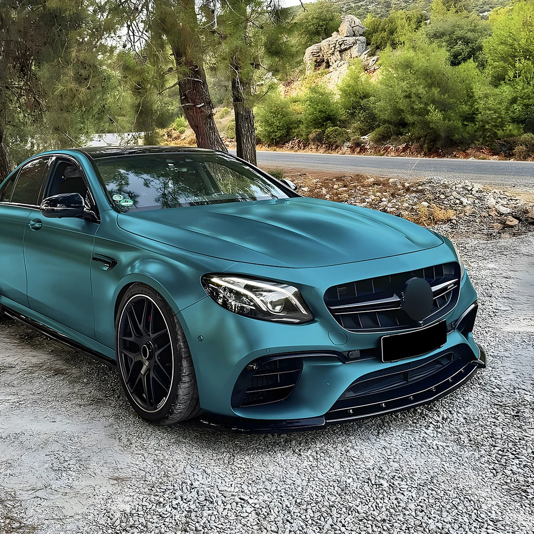 Mercedes E-Class W213 E63 AMG Style Gloss Black Front Lip Splitter (2017-2020)