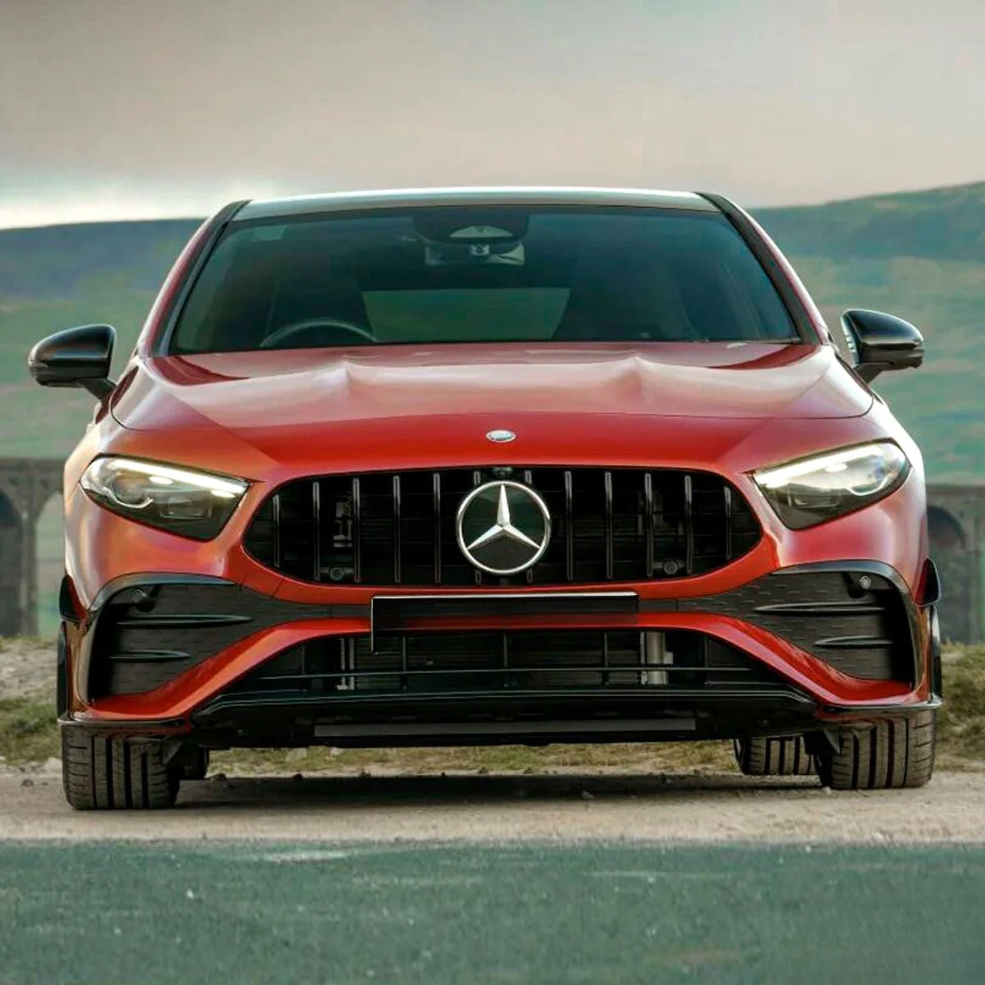 Mercedes A-Class W177 Gloss Black Panamericana GT Style Grill (2023-2024)